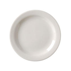 Vertex China Vista Collection Undecorated American White Narrow Rim Plate, 6 5/8 inch -- 36 per case.