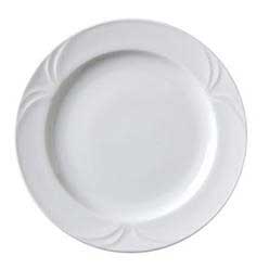 Vertex Palm Collection Euro White Rimmed Plate -- 12 per case.