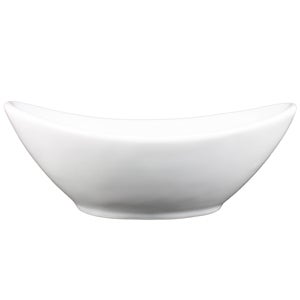 Vertex China Contour Collection Porcelain White Bowl, 6 3/8 x 4 5/8 inch -- 36 per case.