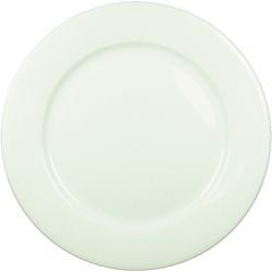Vertex China Radiance Undecorated Porcelain White Wide Rim Plate, 9 inch -- 24 per case.