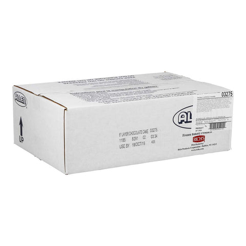 Rich JWA Uniced Round Chocolate Cake, 12 Ounce -- 24 per case.