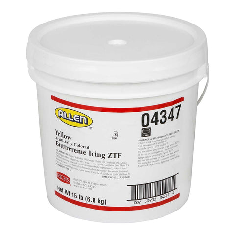 Allen Yellow Artificial Color Buttercreme Icing, 15 Pound.