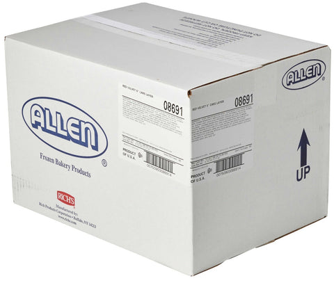 Allen Round Uniced Single Layer Red Velvet Cake, 4.16 Ounce -- 48 per case