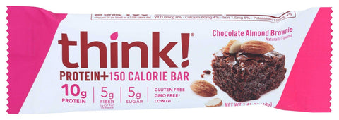 Think Thin Chocolate Almond Brownie Lean Protein and Fiber Bar, 1.41 Ounce - 10 per pack.