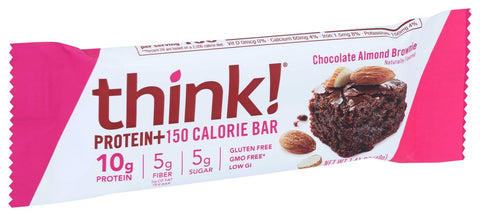 Think Thin Chocolate Almond Brownie Lean Protein and Fiber Bar, 1.41 Ounce - 10 per pack.