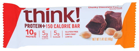 Think Thin Chunky Chocolate Peanut Lean Protein and Fiber Bar, 1.41 Ounce - 10 per pack.