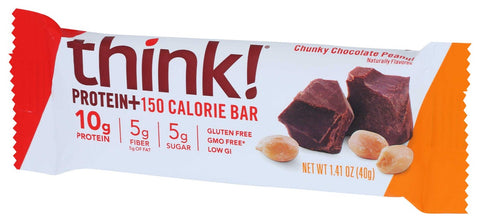Think Thin Chunky Chocolate Peanut Lean Protein and Fiber Bar, 1.41 Ounce - 10 per pack.