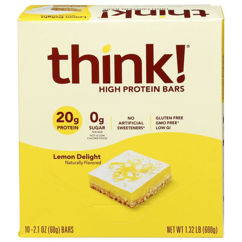 Think Thin Lemon Delight High Protein Bar, 2.1 Ounce -- 10 per case.