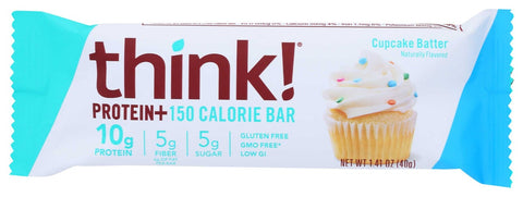 Think Thin Cupcake Batter Protein Bar, 1.41 Ounce -- 10 per case.