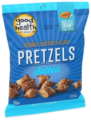 Good Health Salted Peanut Butter Filled Pretzel, 5 Ounce -- 12 per case