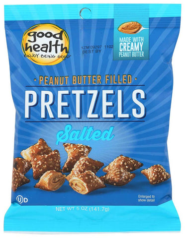 Good Health Salted Peanut Butter Filled Pretzel, 5 Ounce -- 12 per case