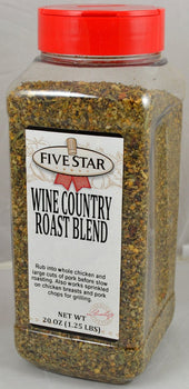 Five Star Wine Country Roast Blend Seasoning, 20 Ounce -- 6 per case.