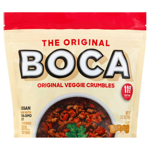 Boca Foods Meatless Natural Ground Crumble, 12 Ounce -- 12 per case