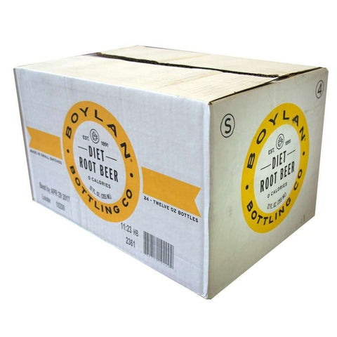 Boylan Bottling Diet Root Beer Soda, 12 Fluid Ounce -- 24 per case