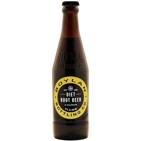 Boylan Bottling Diet Root Beer Soda, 12 Fluid Ounce -- 24 per case