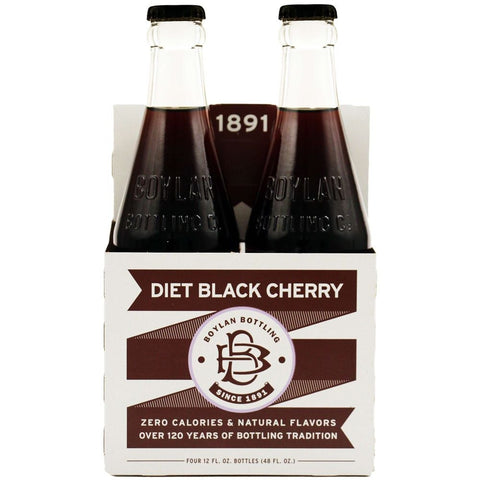 Boylan Bottling Diet Black Cherry Soda, 12 Fluid Ounce -- 24 per case