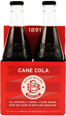 Boylan Bottling Cane Cola Sugar Soda, 12 Fluid Ounce -- 24 per case.