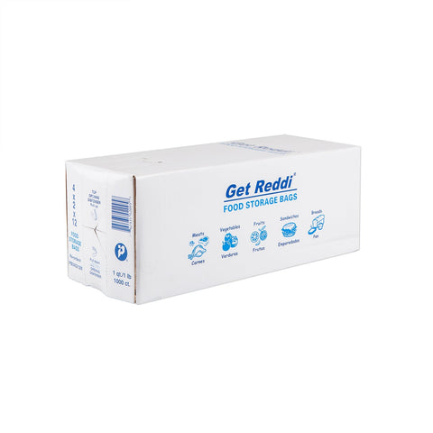 Pitt Plastics Get Reddi 4 x 2 x 12 .85ml Food Bag -- 1000 per case.