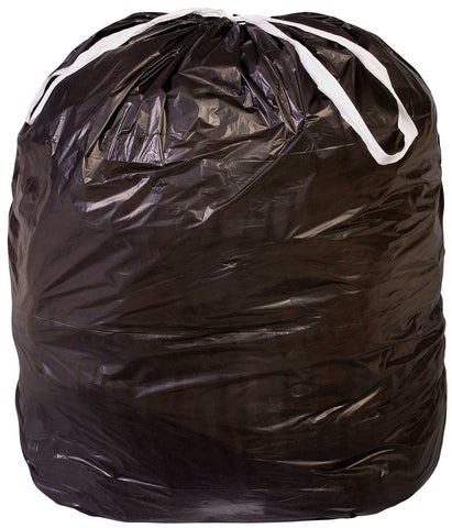 Pitt Plastics Draw Tuff Extra Heavy Black Flat Interleaved Can Liner, 55 Gallon Capacity -- 100 per case.