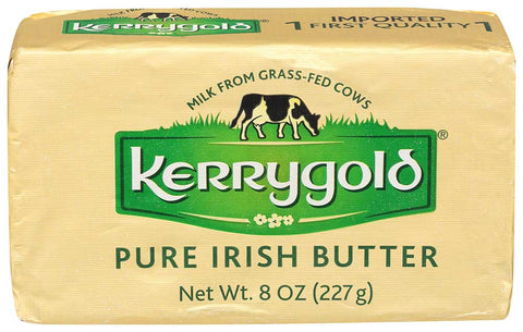 Kerrygold Salted Pure Irish Butter, 8 Ounce Bar -- 20 per case.