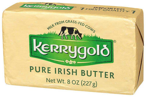 Kerrygold Salted Pure Irish Butter, 8 Ounce Bar -- 20 per case.