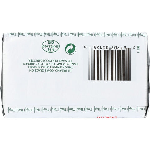 Kerrygold Unsalted Pure Irish Butter Bar, 8 Ounce Foil -- 20 per case.