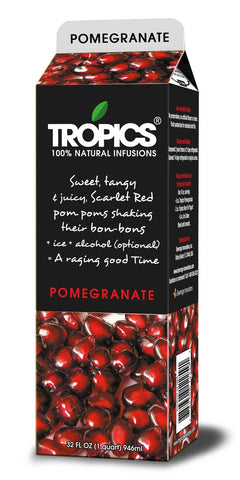 Tropics Pomegranate Drink Mix, 32 Fluid Ounce -- 4 per case.