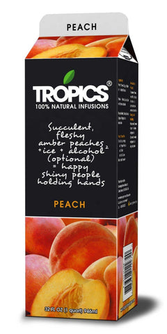 Tropics Peach Drink Mix, 32 Ounce -- 12 per case.