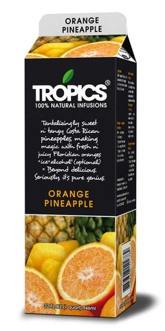 Tropics Orange Pineapple Drink Mix, 32 Ounce -- 12 per case.