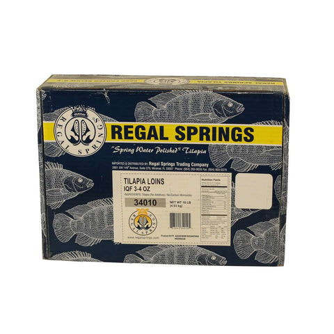 Regal Springs Tilapia Loin, 3 to 4 Ounce.