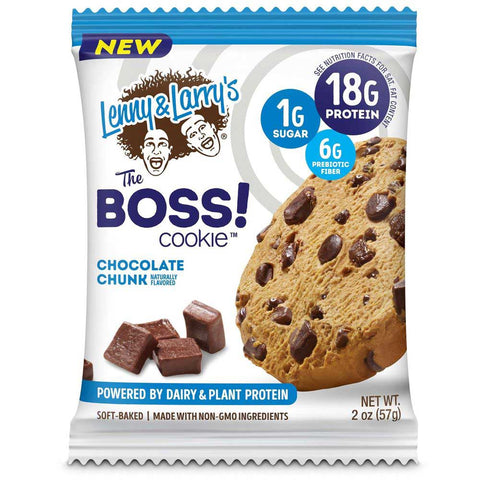 Lenny and Larrys The Boss Dairy and Plant Protein Chocolate Chunk Cookie, 2 Ounce -- 72 per case.