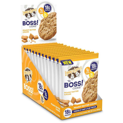 Lenny and Larrys The Boss Dairy and Plant Protein Peanut Butter Chunk Cookie, 2 Ounce -- 72 per case.