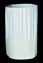 Cellucap White Le Compac Fully Formed Chef Hat, 12 inch - 25 per pack -- 4 packs per case.