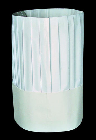 Cellucap White Le Compac Fully Formed Chef Hat, 12 inch - 25 per pack -- 4 packs per case.