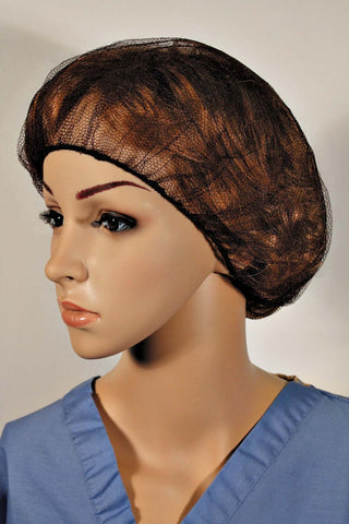 Cellucap Brown Polyester Hairnet, 24 inch - 100 per pack -- 10 packs per case.