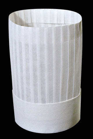 Cellucap Pleated Style Fully Formed Flat Pack Non Woven Chef Hat, 11 inch -- 100 per case.