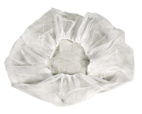 Cellucap Flat Pack Style Hand Sewn White Bouffant Cap, 21 inch -- 1000 per case.