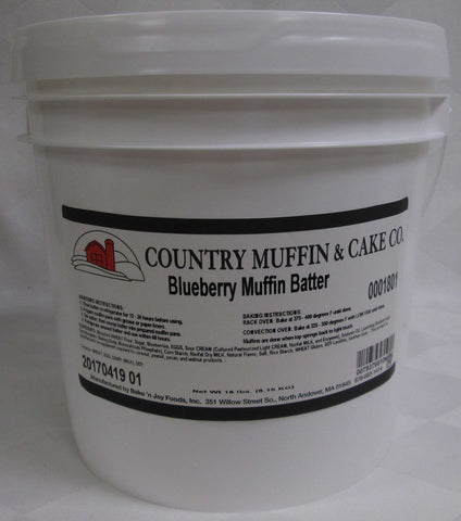 Country Muffin Blueberry Muffin Batter, 18 Pound Pail.