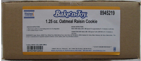 Bake N Joy Oatmeal Raisin Cookie Dough, 1.25 Ounce -- 240 per case.