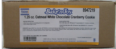 Bake N Joy White Chocolate Cranberry Cookie Dough, 1.25 Ounce -- 240 per case.
