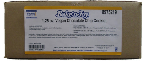 Bake N Joy Vegan Chocolate Chip Cookie Dough, 1.25 Ounce -- 240 per case.