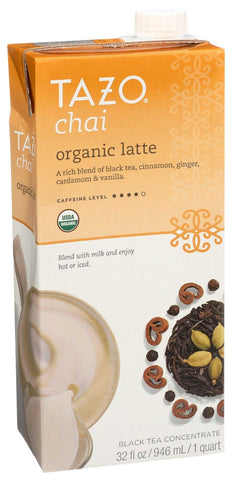 Tazo Latte Concentrate Organic Chai Tea, 32 Ounce -- 6 per case.