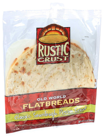 Rustic Crust Classic Sourdough Flatbread Pizza Crust, 13 Ounce -- 8 per case.