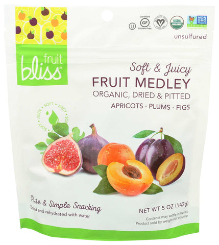 Fruit Bliss Organic Dried Fruit Medley, 5 Ounce -- 6 per case.