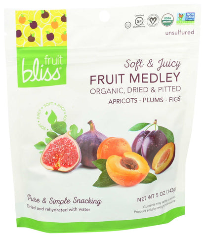 Fruit Bliss Organic Dried Fruit Medley, 5 Ounce -- 6 per case.