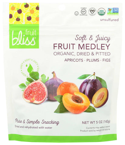 Fruit Bliss Organic Dried Fruit Medley, 5 Ounce -- 6 per case.