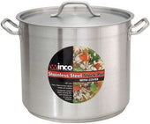 Winco Premium Stainless Steel Stock Pot with Cover, 20 Quart -- 1 set.