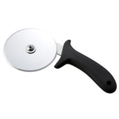 Winco Diamond Stainless Steel Blade Pizza Cutter with Polypropylene Black Handle, 4 inch