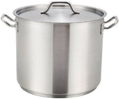 Winco Stainless Steel Stock Pot with Cover, 32 Quart