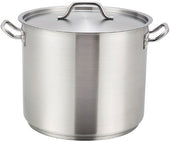 Winco Stainless Steel Stock Pot with Cover, 60 Quart